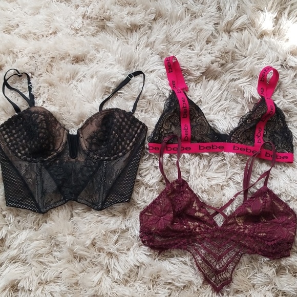 Victoria's Secret Other - EUC 3(VS,BEBE,EXPRESS)bralettes size S